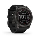 Garmin fenix 7X Sapphire Solar GPS Smartwatch - schiefergrau/schwarz - DLC-Titan