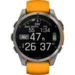 Garmin fenix 8 AMOLED Sapphire GPS Smartwatch - 47mm - Graphit/Spark Orange Titan – Bild 9
