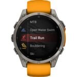 Garmin fenix 8 AMOLED Sapphire GPS Smartwatch - 47mm - Graphit/Spark Orange Titan – Bild 13