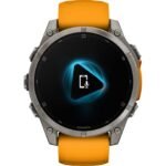 Garmin fenix 8 AMOLED Sapphire GPS Smartwatch - 47mm - Graphit/Spark Orange Titan – Bild 3