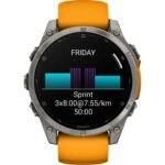 Garmin fenix 8 AMOLED Sapphire GPS Smartwatch - 47mm - Graphit/Spark Orange Titan – Bild 8
